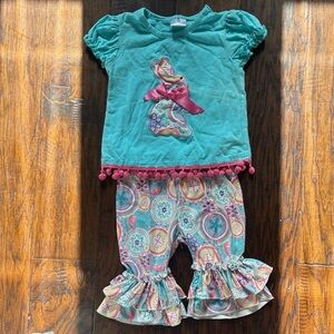 Mud Pie Teal and Pink Kids Matching Set